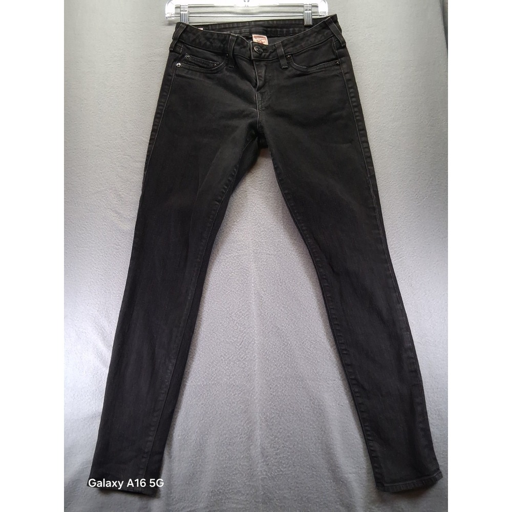 True Religion Women's Jeans Size 29 Skinny Fit Black Made In USA